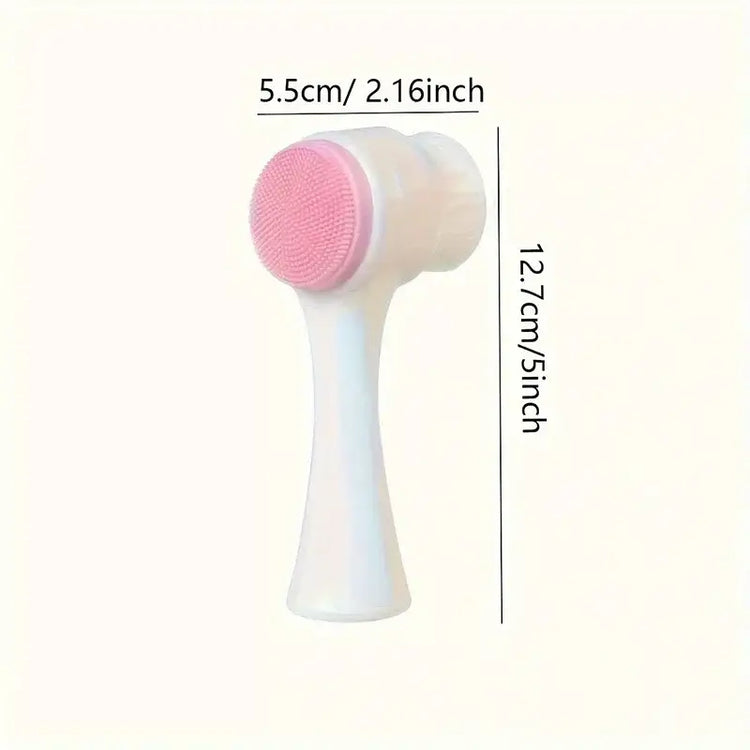1pc- Silicone Pet Paw Cleaner & Massage Brush - Dual-Sided Dog Grooming Tool for Healthy Coats and Claws - pink