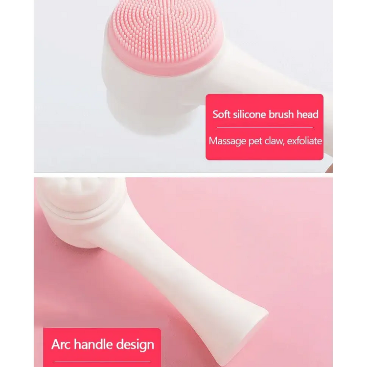 1pc- Silicone Pet Paw Cleaner & Massage Brush - Dual-Sided Dog Grooming Tool for Healthy Coats and Claws