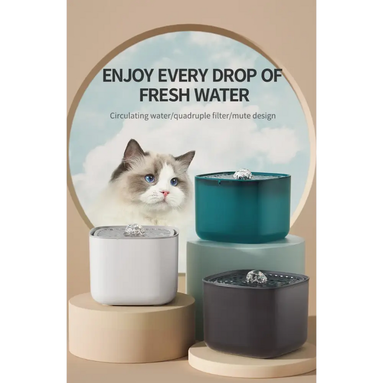 3L Automatic Cat Water Fountain with Filter - cat water fountain