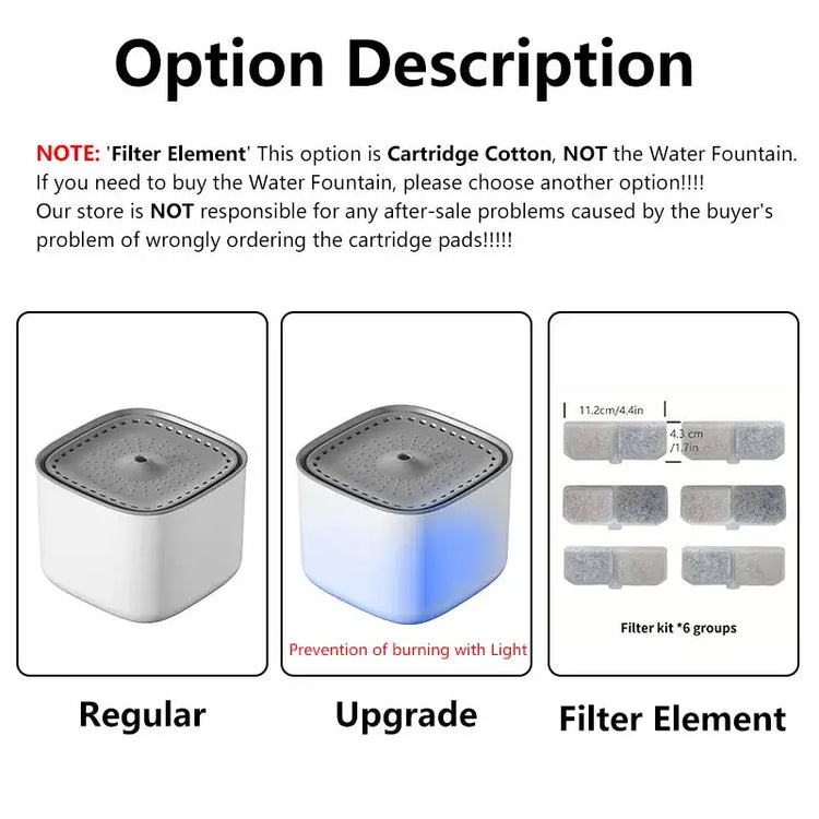 3L Automatic Cat Water Fountain with Filter - cat water fountain