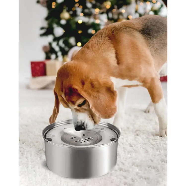 3L Stainless Steel No-Spill Water Bowl - pet bowls