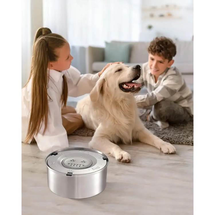 3L Stainless Steel No-Spill Water Bowl - pet bowls