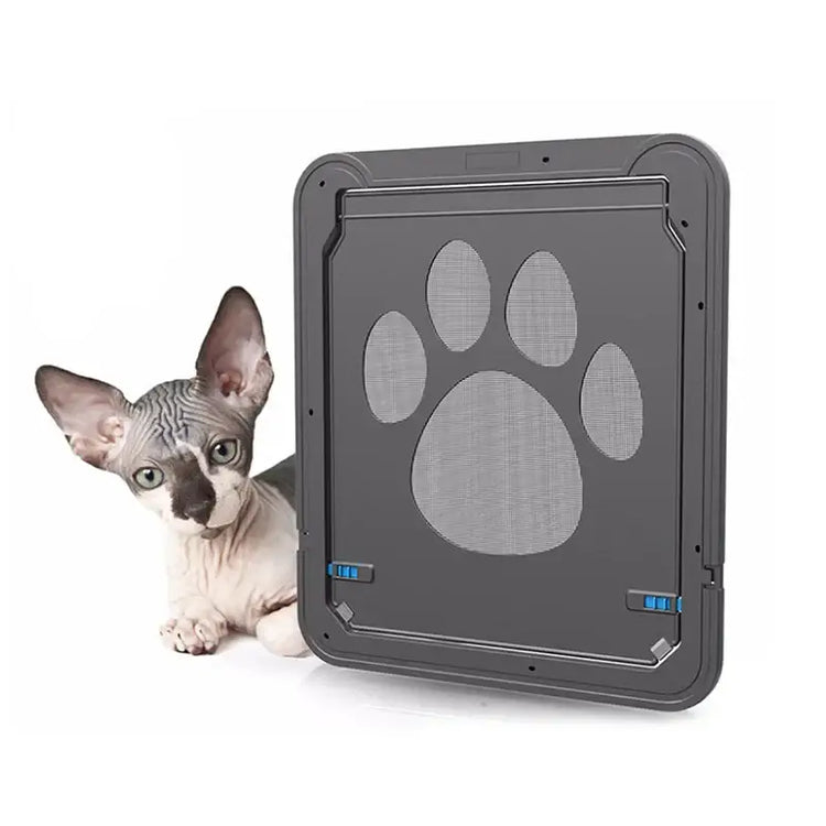 4-Way Lockable Pet Door for Dogs & Cat - 41cmX37CM / black - Pet doors