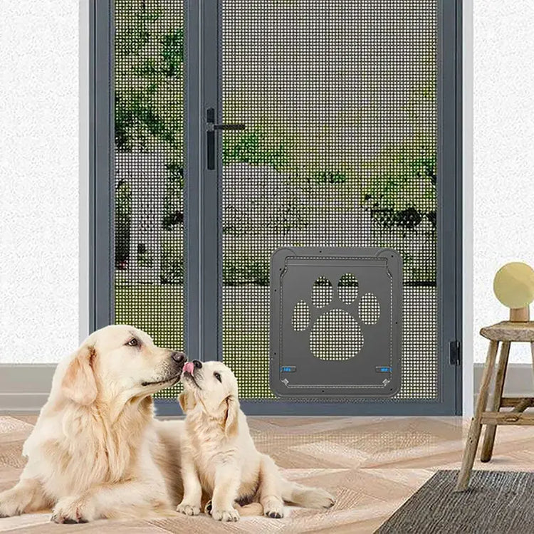 4-Way Lockable Pet Door for Dogs & Cat - 41cmX37CM / black - Pet doors
