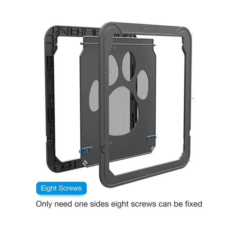 4-Way Lockable Pet Door for Dogs & Cat - 41cmX37CM / black - Pet doors