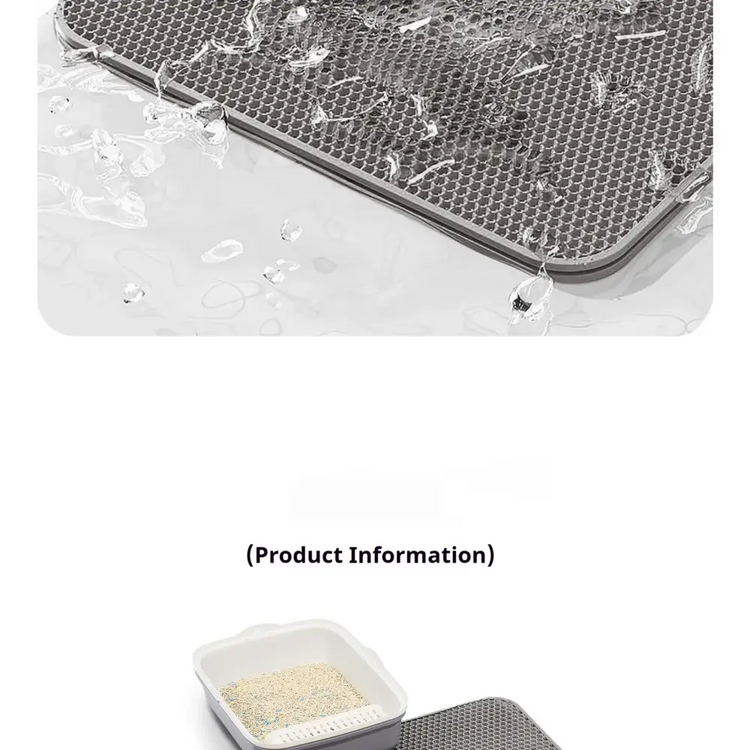 60x90cm Waterproof Double-Layer Cat Litter Mat – Non-Slip Washable Pet Toilet Mat - cat litter mat
