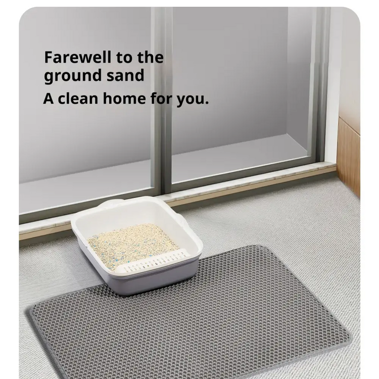 60x90cm Waterproof Double-Layer Cat Litter Mat – Non-Slip Washable Pet Toilet Mat - cat litter mat