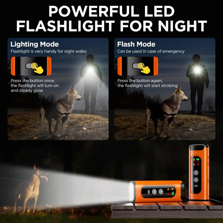 ABQP Ultrasonic Dog Bark Deterrent with LED – 50FT Range - pet training aid