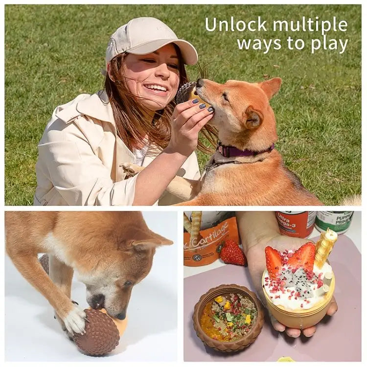 Acorn Shape Educational Slow Eating Toys for Pet