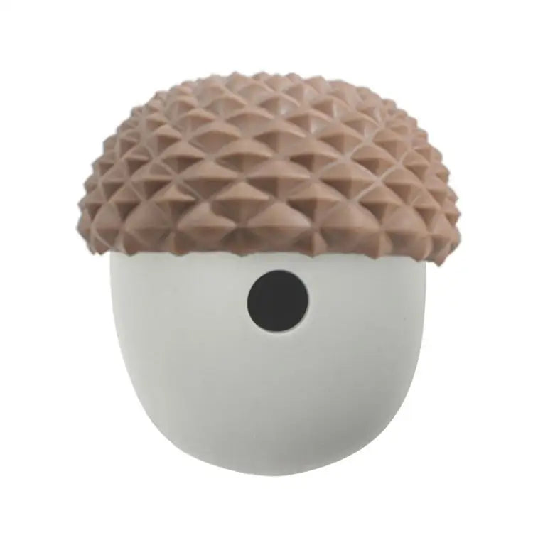 Acorn Shape Educational Slow Eating Toys for Pet - Pet Toys / Grey & Brown