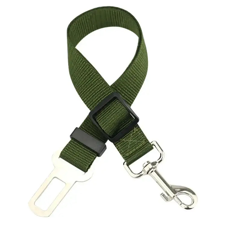 Adjustable Pet Car Seat Belt Clip - army green - dog seat belt