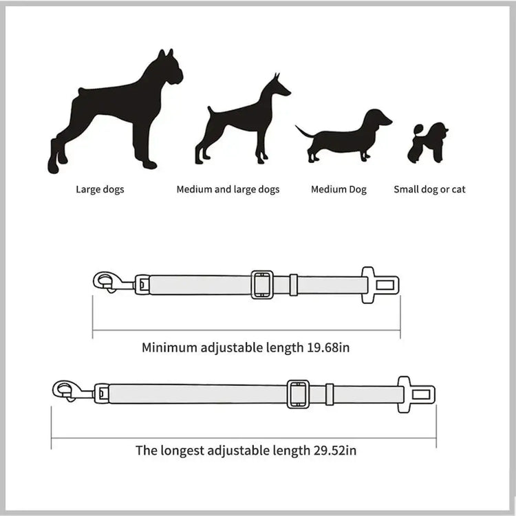 Adjustable Pet Car Seat Belt Clip - dog seat belt