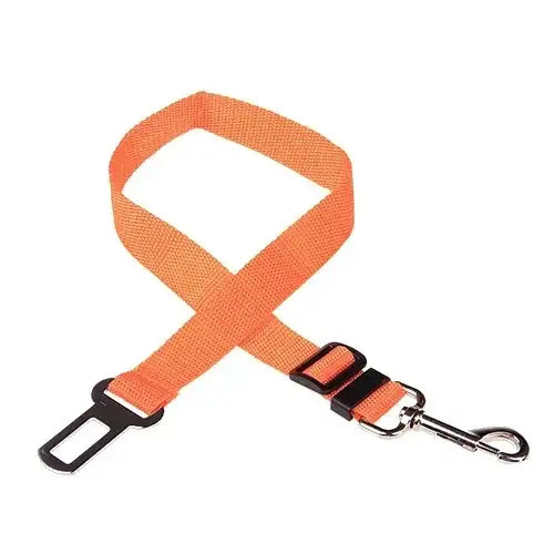 Adjustable Pet Car Seat Belt Clip - Orange - dog seat belt