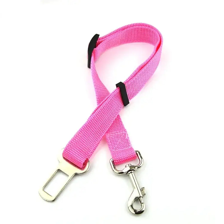 Adjustable Pet Car Seat Belt Clip - Rose - dog seat belt