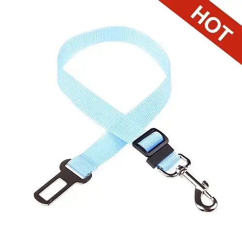 Adjustable Pet Car Seat Belt Clip - SKY BLUE - dog seat belt