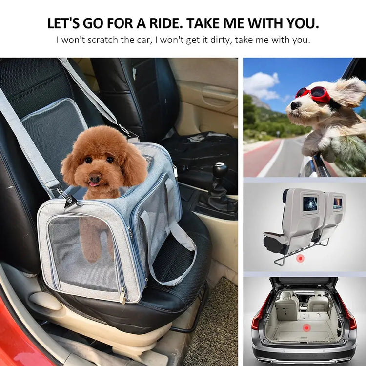 Airline-Approved Soft Pet Carrier Backpack - pet carrier
