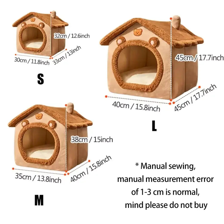 All-Season Indoor Pet Bed with Removable Cushion - cat bed