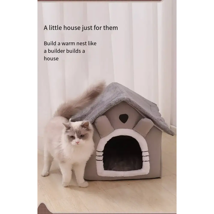 All-Season Indoor Pet Bed with Removable Cushion - cat bed