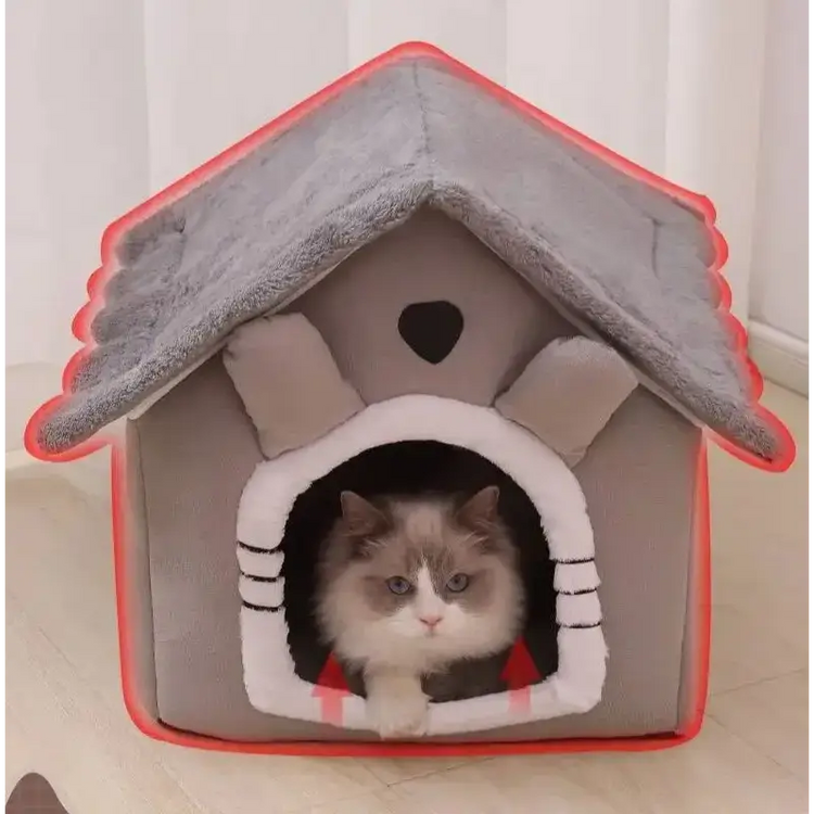 All-Season Indoor Pet Bed with Removable Cushion - cat bed