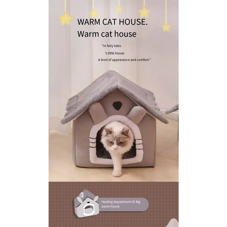 All-Season Indoor Pet Bed with Removable Cushion - cat bed