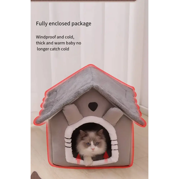 All-Season Indoor Pet Bed with Removable Cushion - cat bed