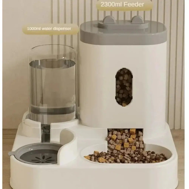 Automatic Pet Feeder & Water Fountain Set - pet feeder