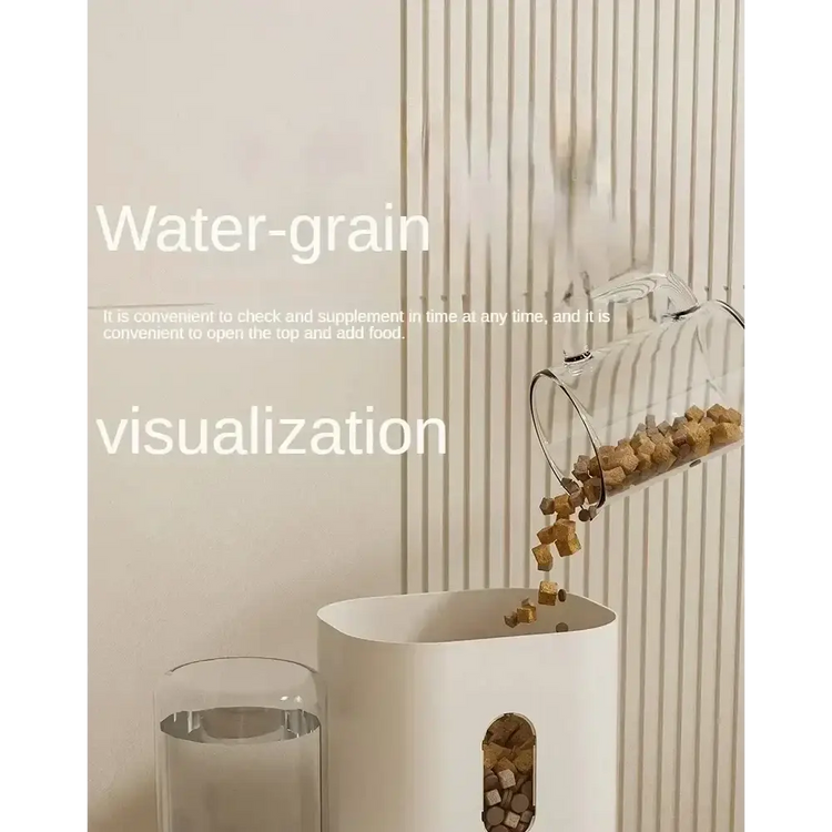 Automatic Pet Feeder & Water Fountain Set - pet feeder