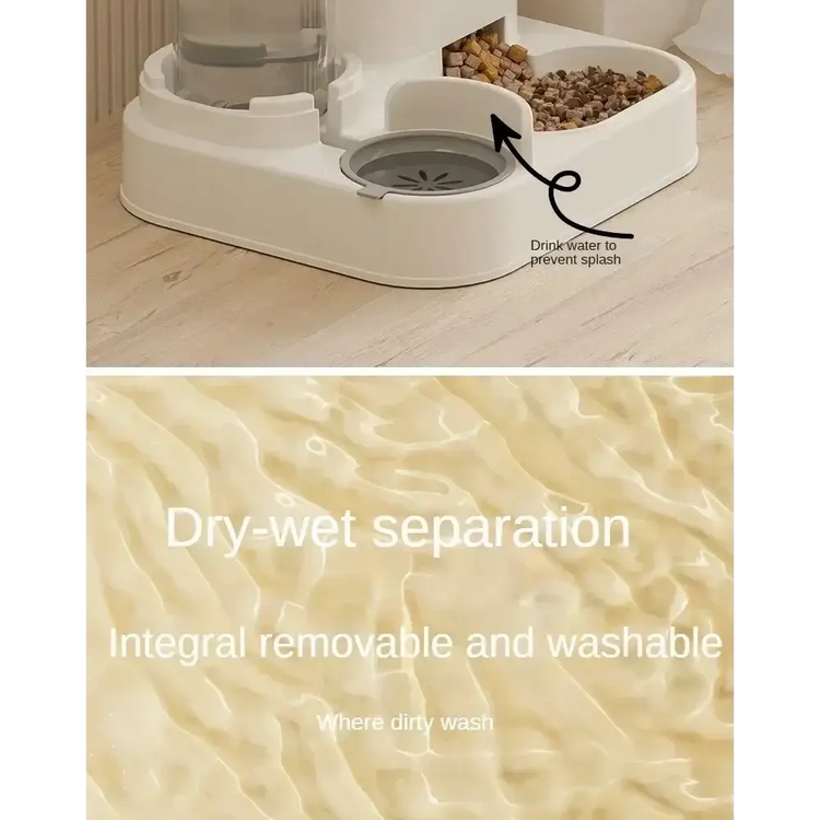 Automatic Pet Feeder & Water Fountain Set - pet feeder