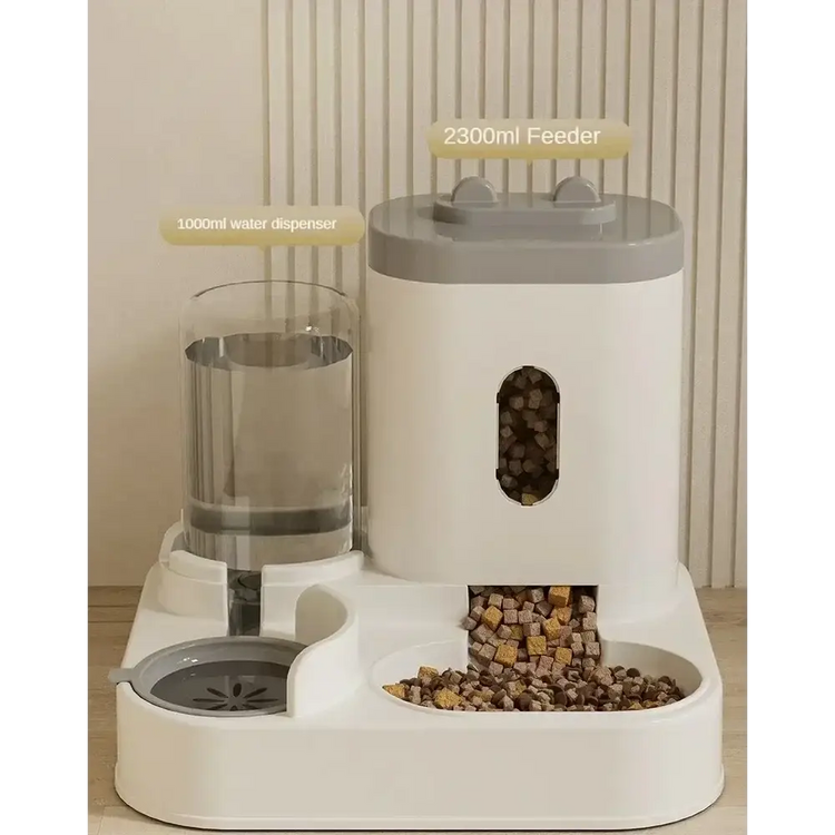 Automatic Pet Feeder & Water Fountain Set - pet feeder