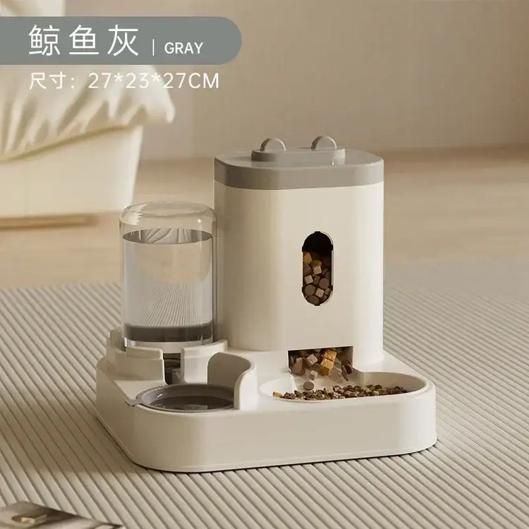Automatic Pet Feeder & Water Fountain Set - GRAY / L / 2L - pet feeder