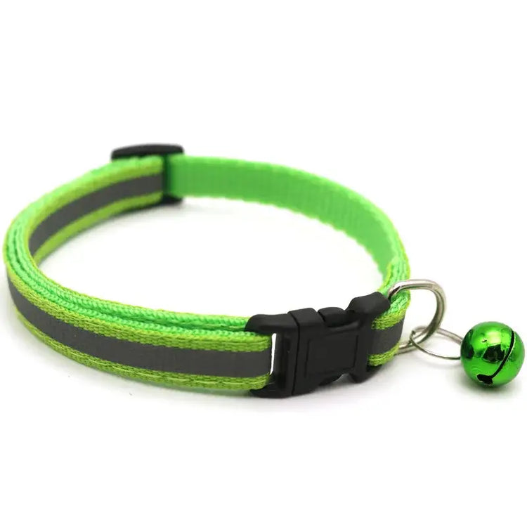Cat and Dog Universal Reflective Collar Neck Ring Necklace Bell Pet Products Safety Elastic Adjustable Pet Reflective