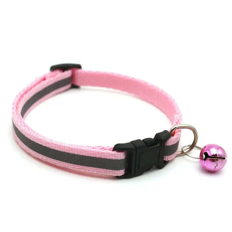Cat and Dog Universal Reflective Collar Neck Ring Necklace Bell Pet Products Safety Elastic Adjustable Pet Reflective