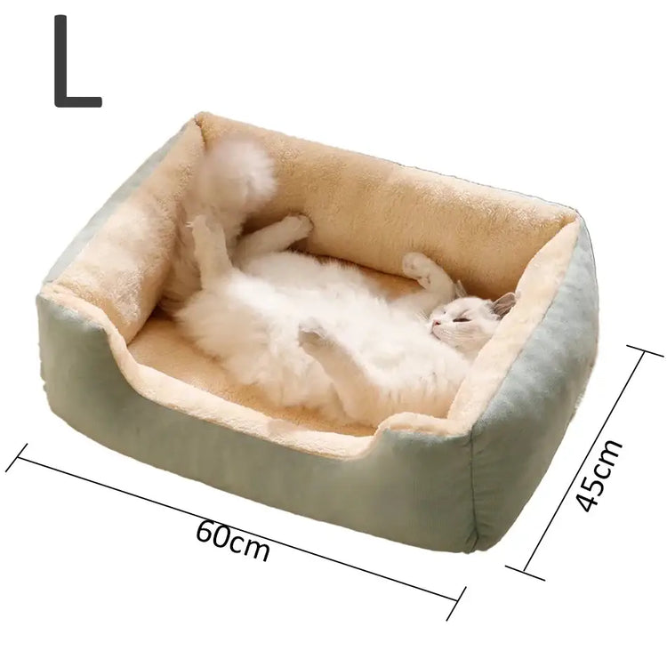 Cat & Dog Bed – Soft Cushion Pet House & Sleeping Basket - PET BED