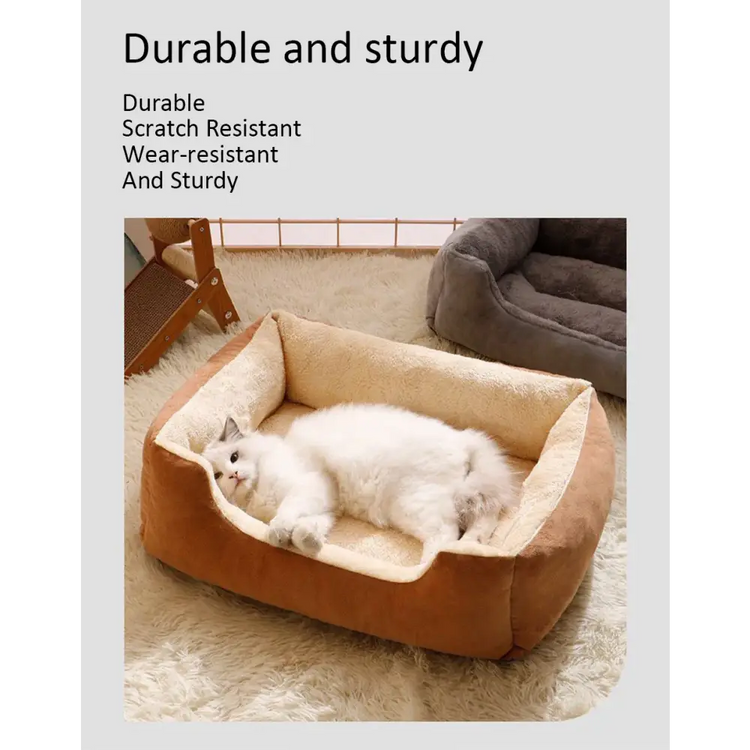 Cat & Dog Bed – Soft Cushion Pet House & Sleeping Basket - PET BED