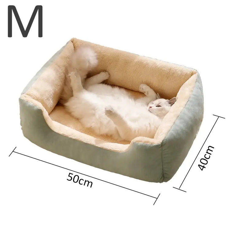Cat & Dog Bed – Soft Cushion Pet House & Sleeping Basket - PET BED