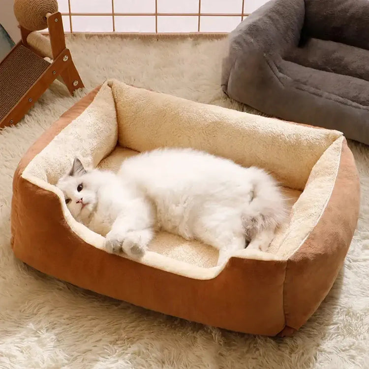 Cat & Dog Bed – Soft Cushion Pet House & Sleeping Basket - PET BED