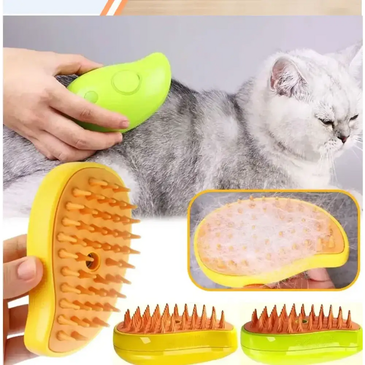 Cat & Dog Steamy Brush – 3-in-1 Electric Spray - CAT GROOMING BRUSH