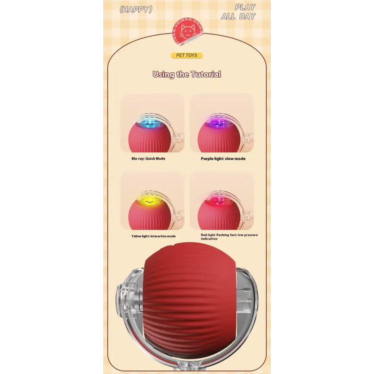 Cat Interactive Rolling Ball Toy – Smart Rechargeable Electric Mouse Imitation for Pet Play & Training - cat toys