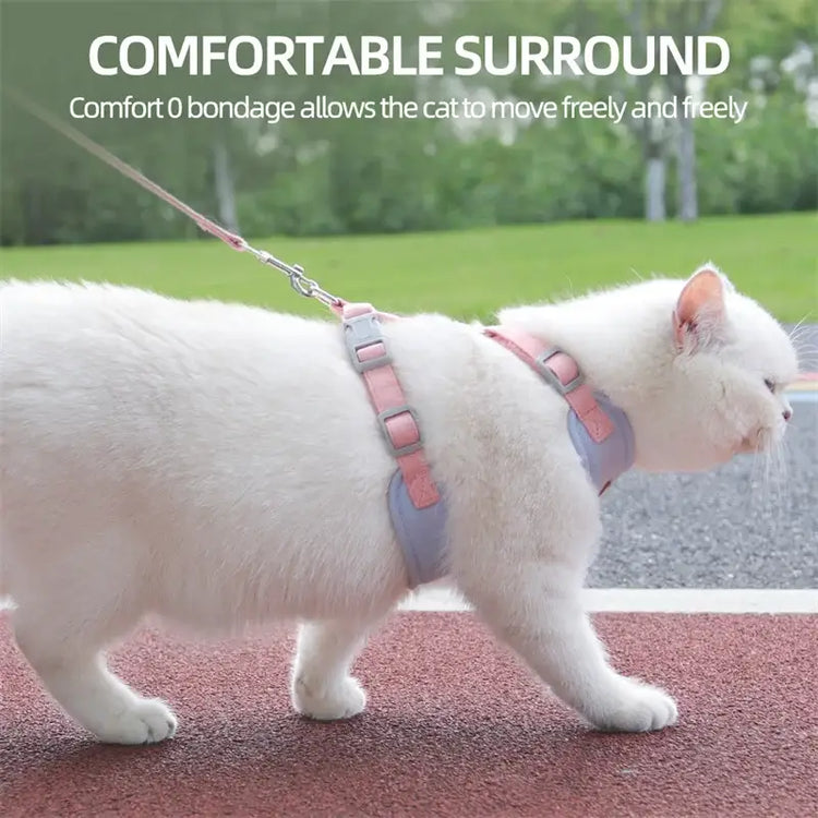 Cat Puppy Outdoor Walking Supplies Fashion Pet Harness and Leash Set for Small Dogs Cats Breathable Durable Kitten