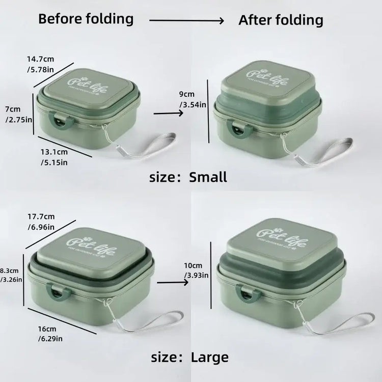 Collapsible Double Pet Travel Bowls – Portable & Durable - pet water bowl