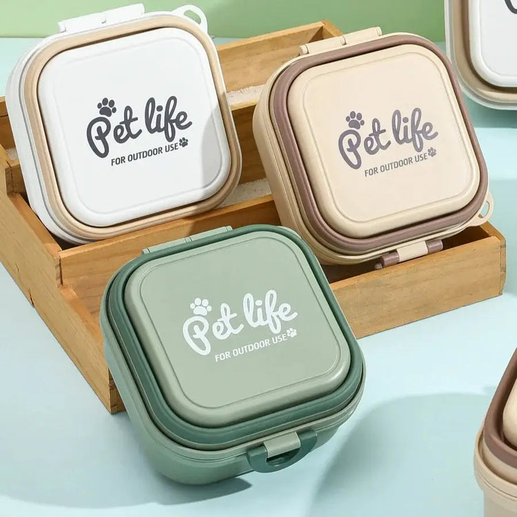 Collapsible Double Pet Travel Bowls – Portable & Durable - pet water bowl
