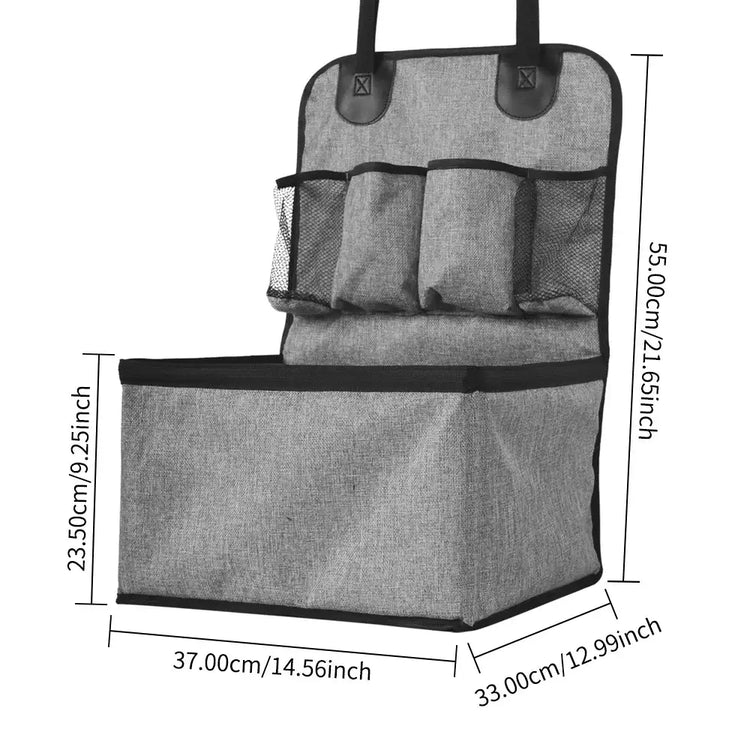 Dog Car Booster Seat with Storage Pockets - GRAY - puppy car booster