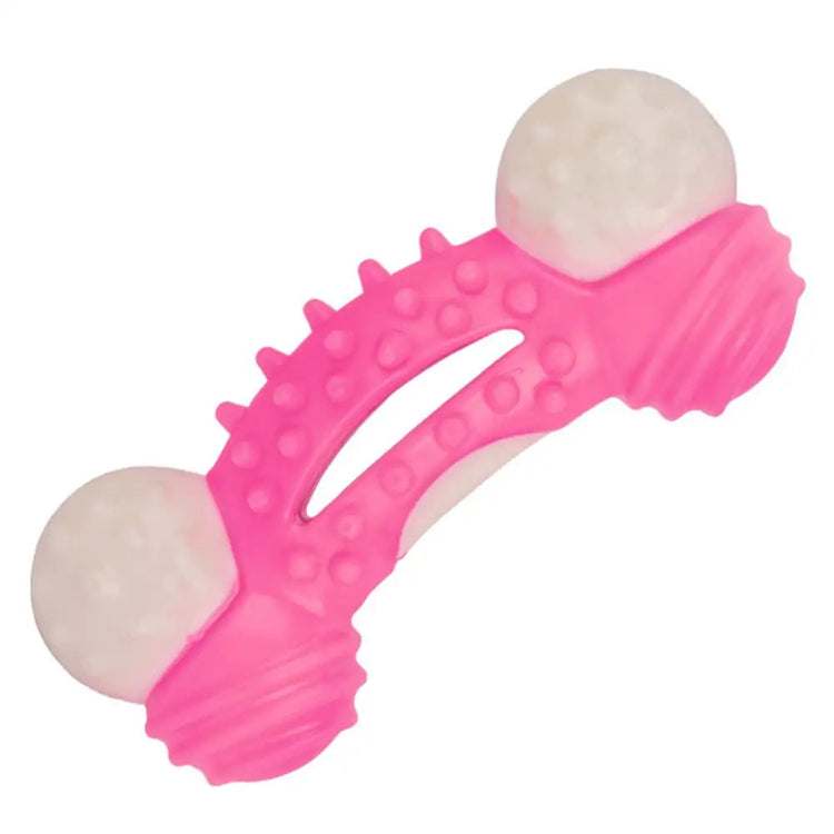 Dog Toys Dog Chew Toy Durable for Aggressive Chewers Teeth Cleaning Safe Bite Resistant - pink - dog toy