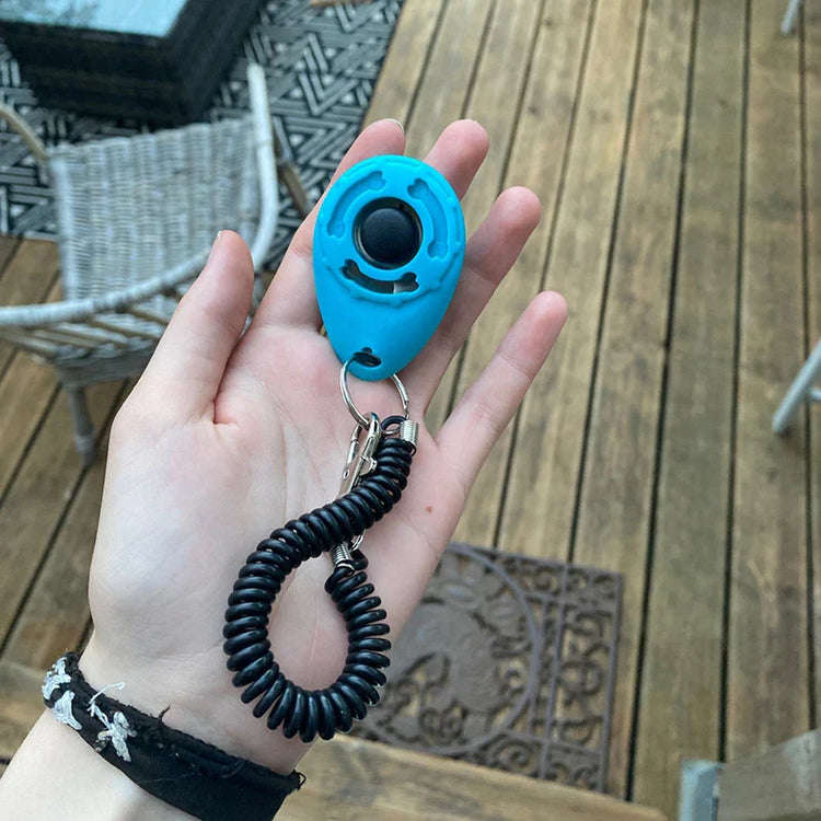 Dog Training Clicker Pet Cat Dog Click Trainer Various Style Aid Adjustable WristStrap Sound Key Chain Dog Repeller Pet