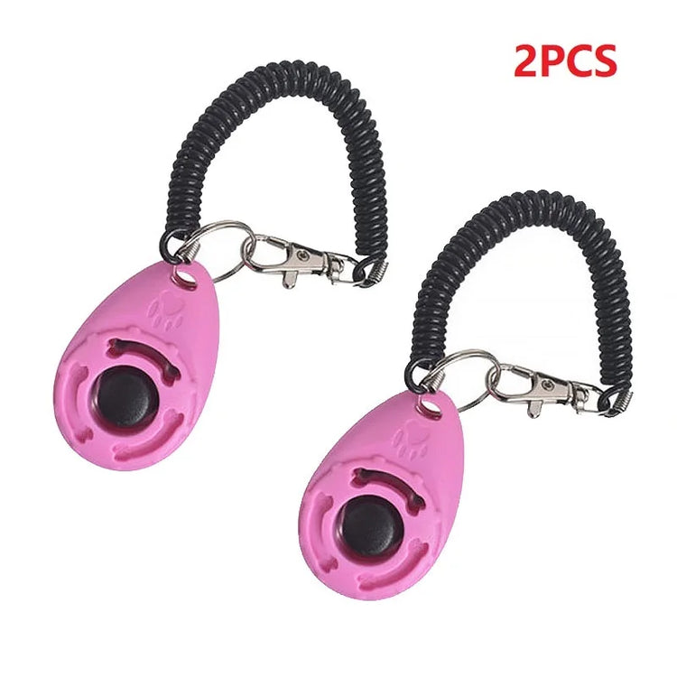 Dog Training Clicker Pet Cat Dog Click Trainer Various Style Aid Adjustable WristStrap Sound Key Chain Dog Repeller Pet