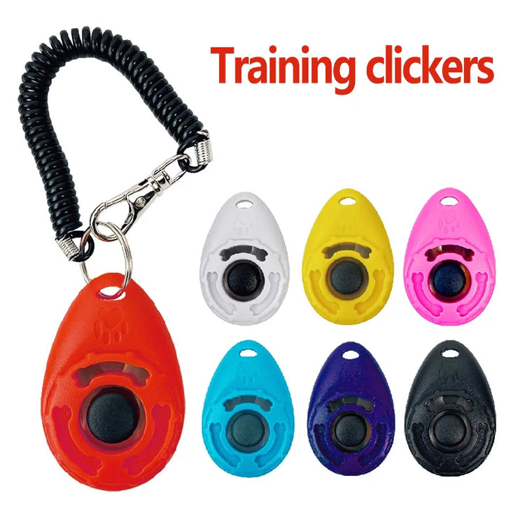 Dog Training Clicker Pet Cat Dog Click Trainer Various Style Aid Adjustable WristStrap Sound Key Chain Dog Repeller Pet