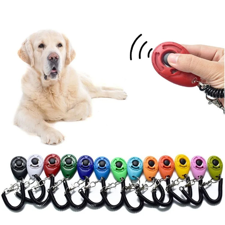 Dog Training Clicker Pet Cat Dog Click Trainer Various Style Aid Adjustable WristStrap Sound Key Chain Dog Repeller Pet