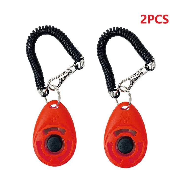 Dog Training Clicker Pet Cat Dog Click Trainer Various Style Aid Adjustable WristStrap Sound Key Chain Dog Repeller Pet