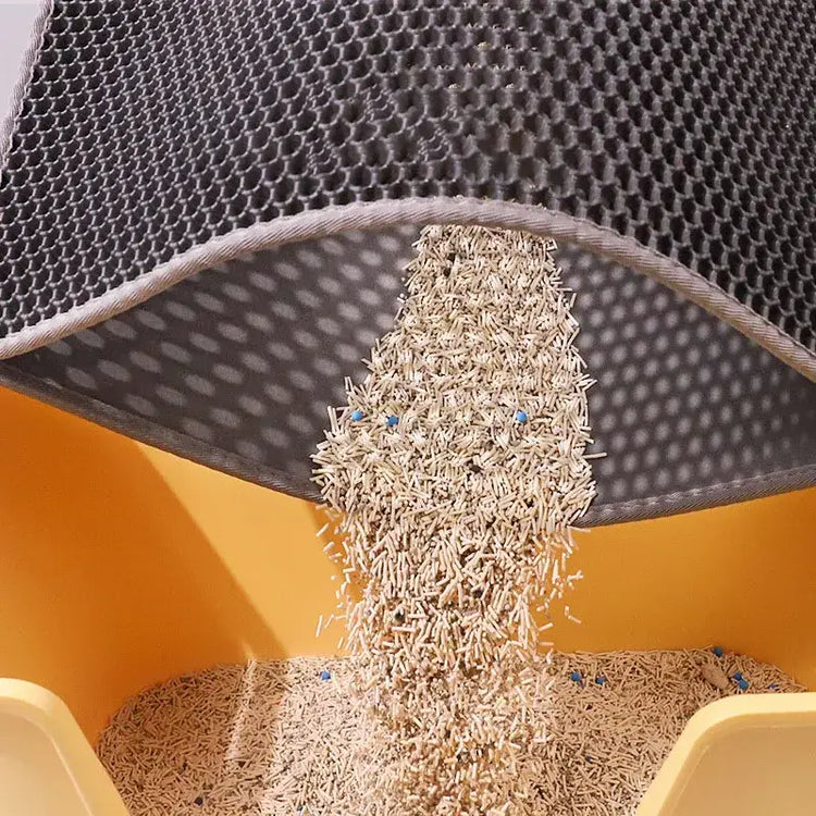 Double-Layer Waterproof Cat Litter Mat – Non-Slip Urine-Proof Easy Clean Pad - cat litter mat