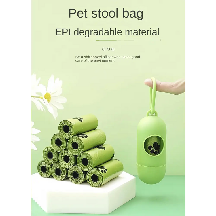 EPI Biodegradable Dog Poop Bags with Dispenser - dog poop bags